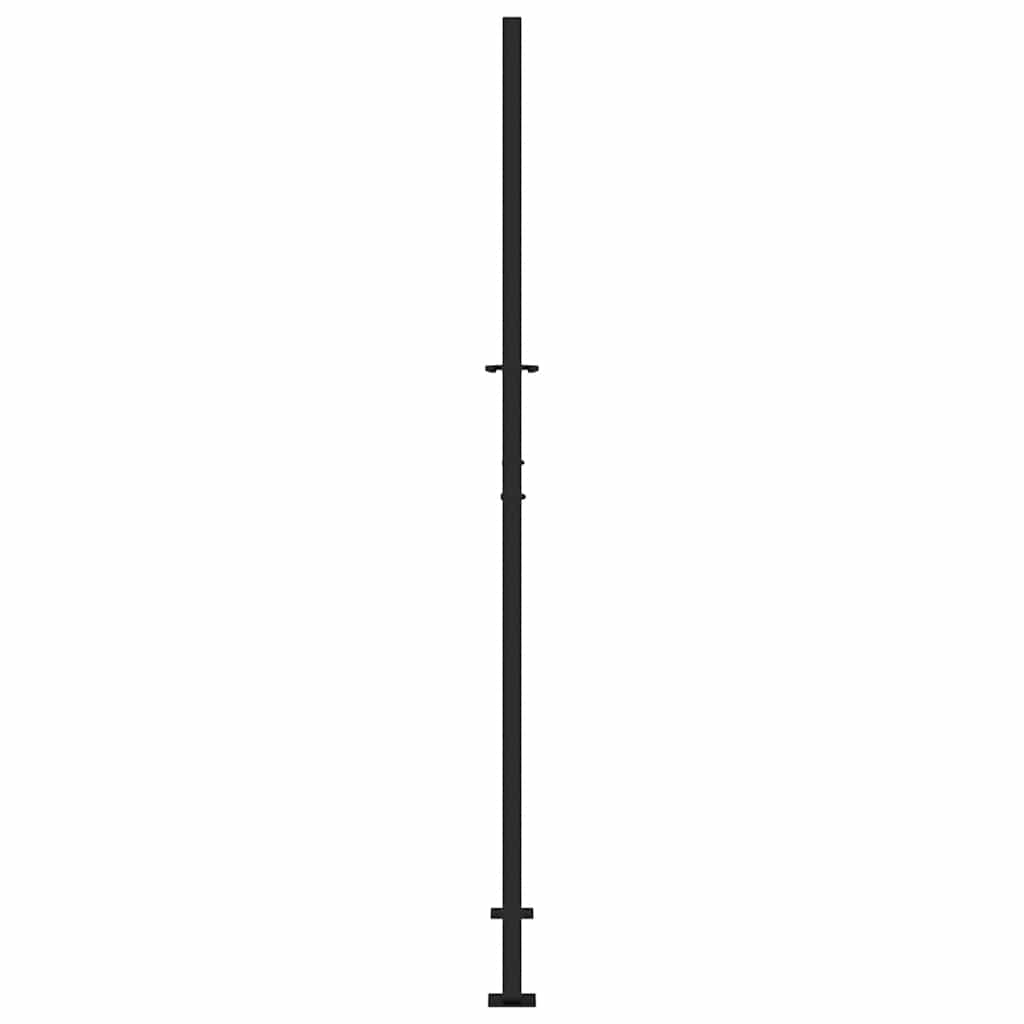 Cancello da giardino nero 100x200 cm in acciaio design fiamma | homemem39