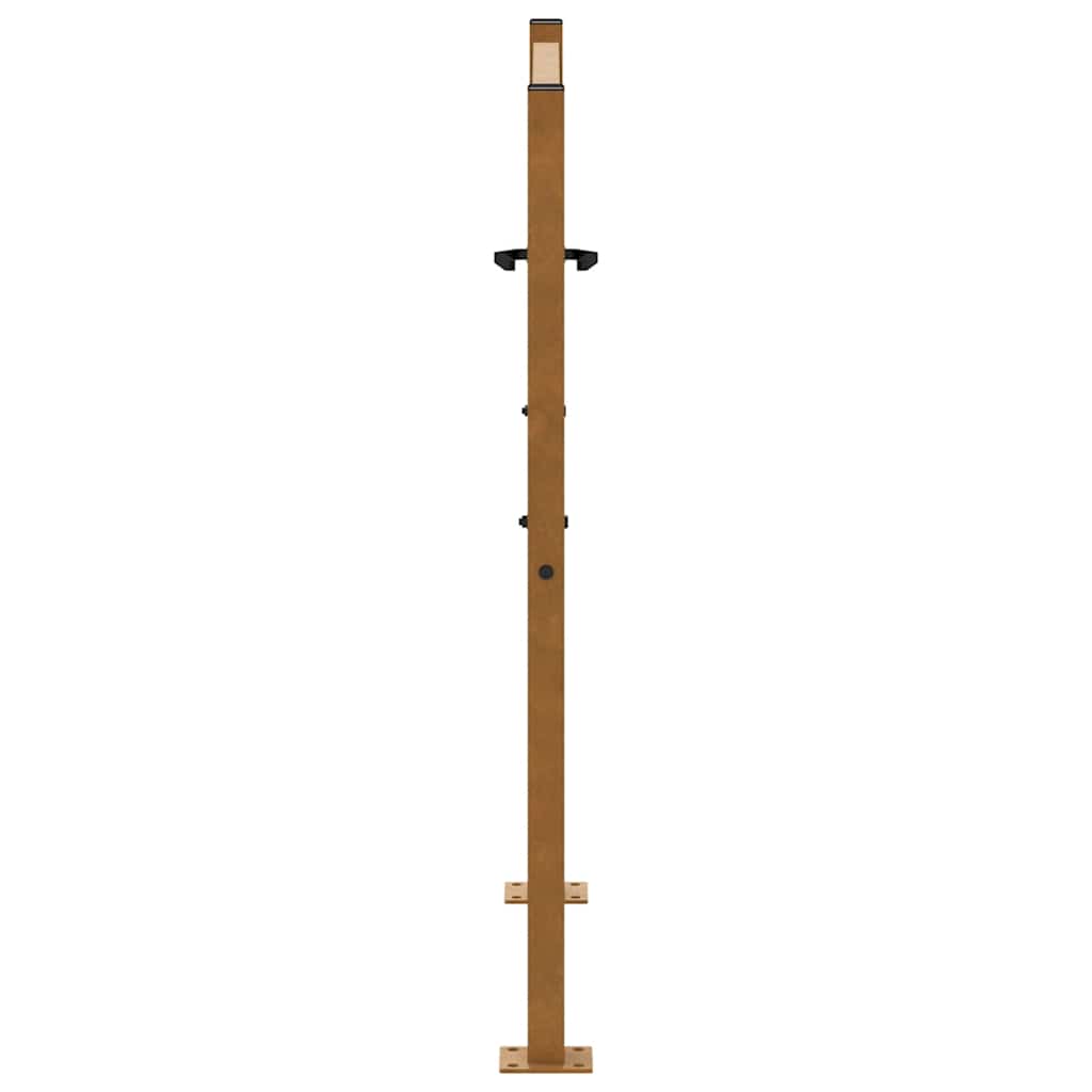 Cancello da giardino 100x100 cm in acciaio corten con design a fiamma | homemem39