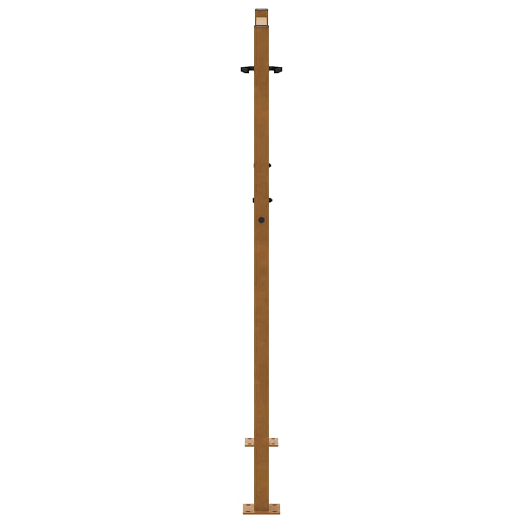 Cancello da giardino 100x125 cm in acciaio corten con design a fiamma | homemem39
