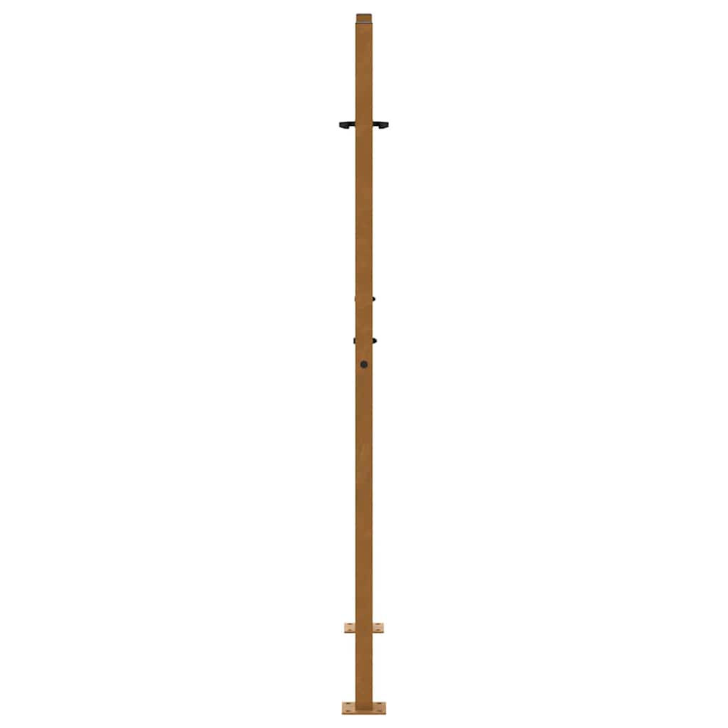 Cancello da giardino 100x150 cm in acciaio corten con design a fiamma | homemem39