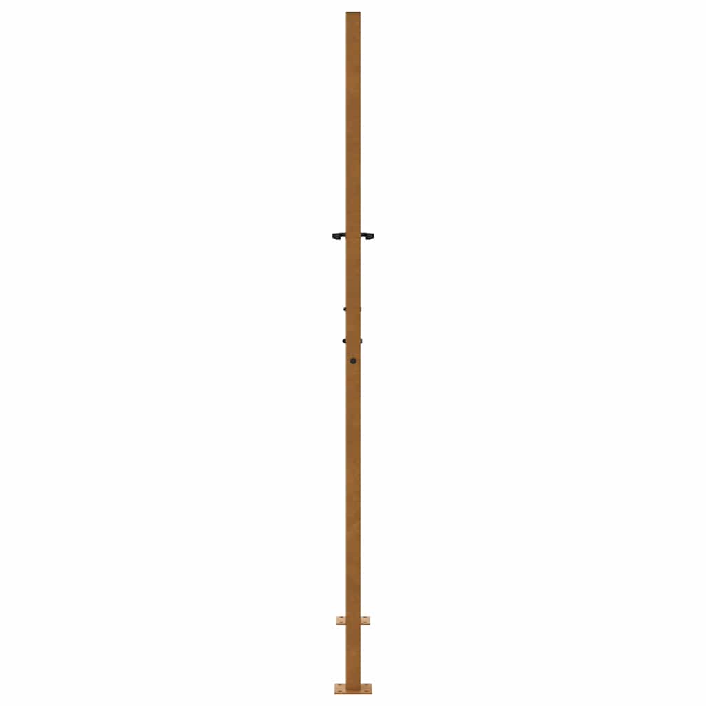 Cancello da giardino 100x175 cm in acciaio corten con design a fiamma | homemem39