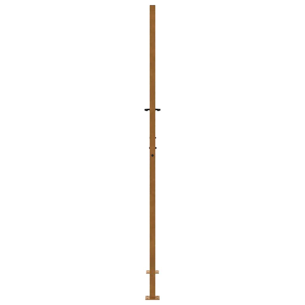 Cancello da giardino 100x200 cm in acciaio corten con design a fiamma | homemem39