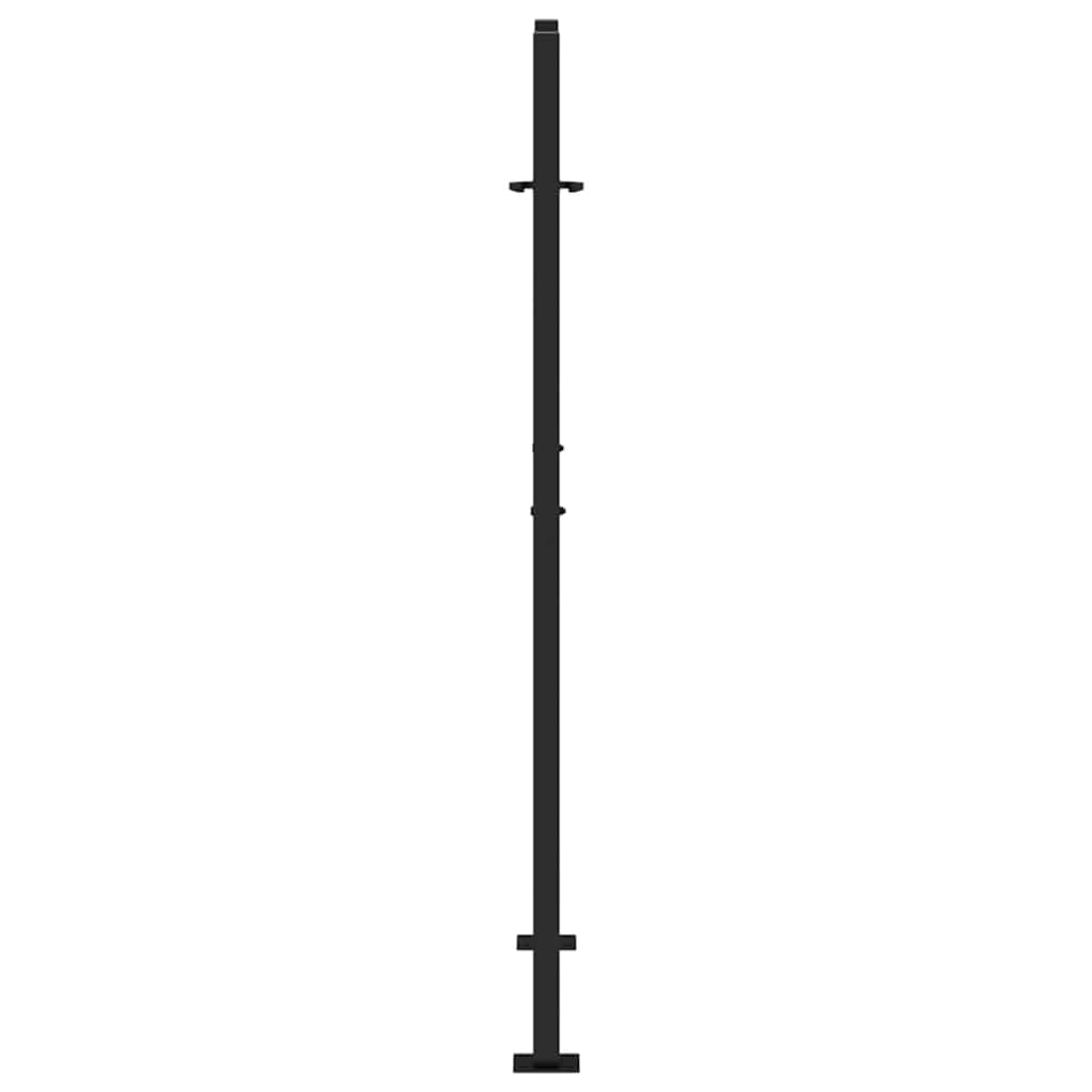 Cancello da giardino nero 100x150 cm in acciaio con design a croce | homemem39