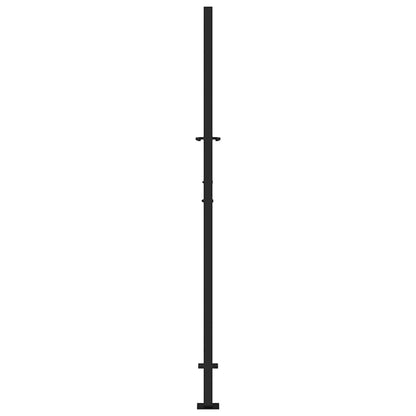 Cancello da giardino nero 100x175 cm in acciaio con design a croce | homemem39