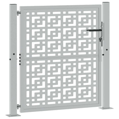Cancello da giardino 100x100 cm in acciaio corten con design a croce | homemem39