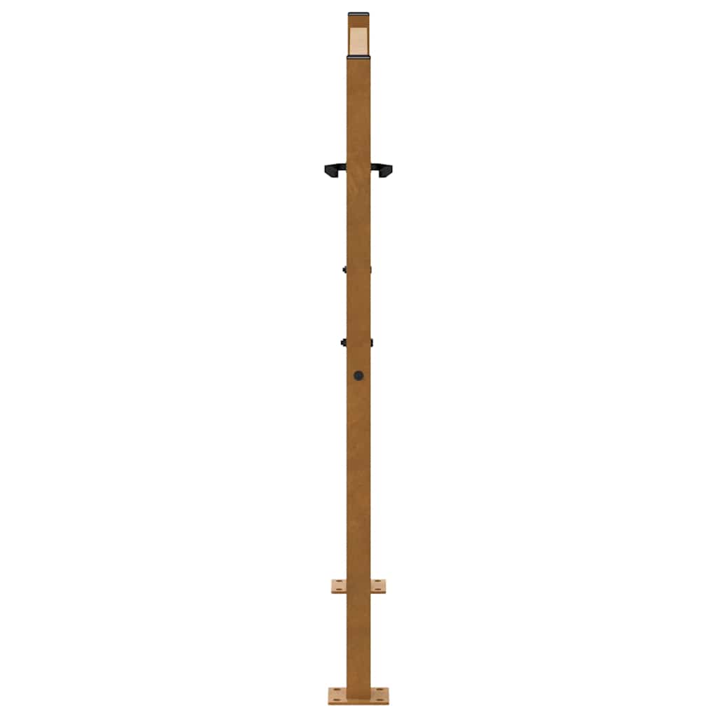 Cancello da giardino 100x100 cm in acciaio corten con design a croce | homemem39