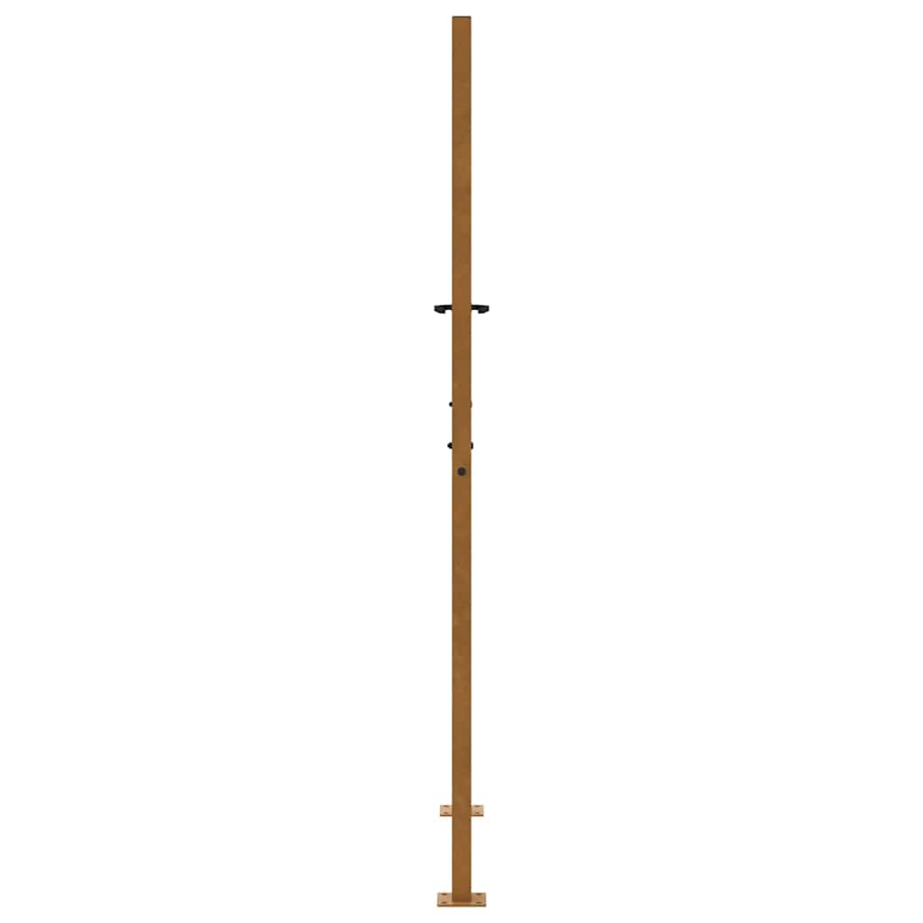 Cancello da giardino 100x175 cm in acciaio corten con design a croce | homemem39