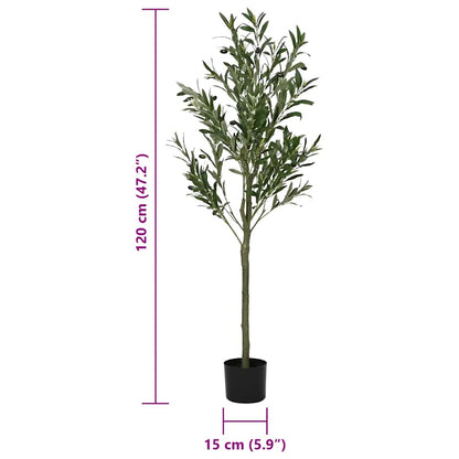 Albero Ulivo Artificiale 450 Foglie 120 cm Verde | homemem39