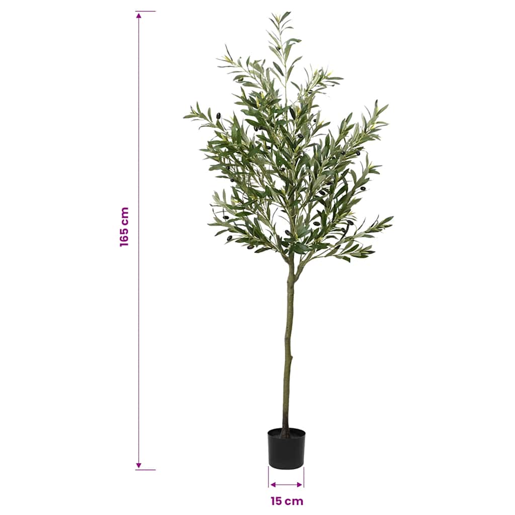 Albero Ulivo Artificiale 700 Foglie 165 cm Verde