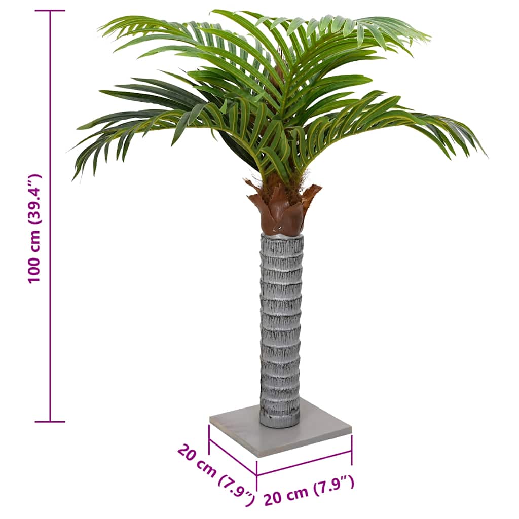 Palma Artificiale 6 Foglie 100 cm Verde | homemem39