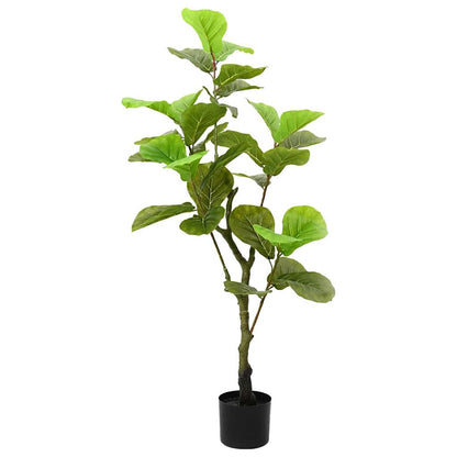 Albero di Ficus Artificiale 30 Foglie 125 cm Verde