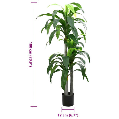 Albero di Dracaena Artificiale 36 Foglie 180 cm Verde