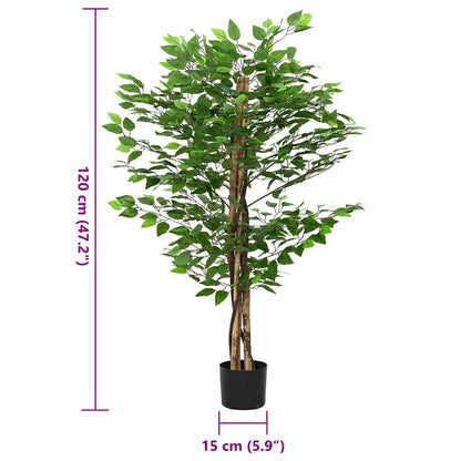 Pianta di Ficus Artificiale 788 Foglie 120 cm Verde | homemem39
