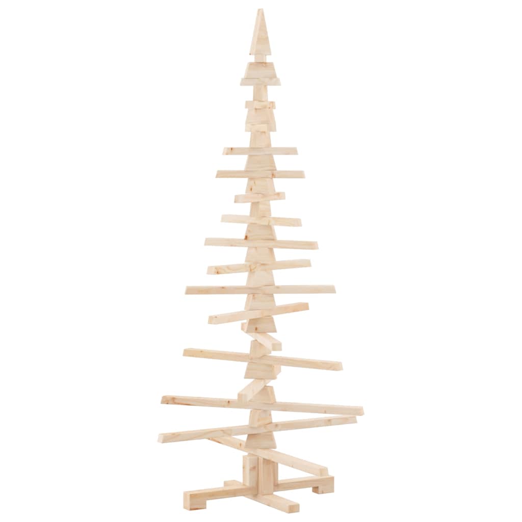 Albero di Natale in legno per decorazioni 150 cm in legno massello di pino
