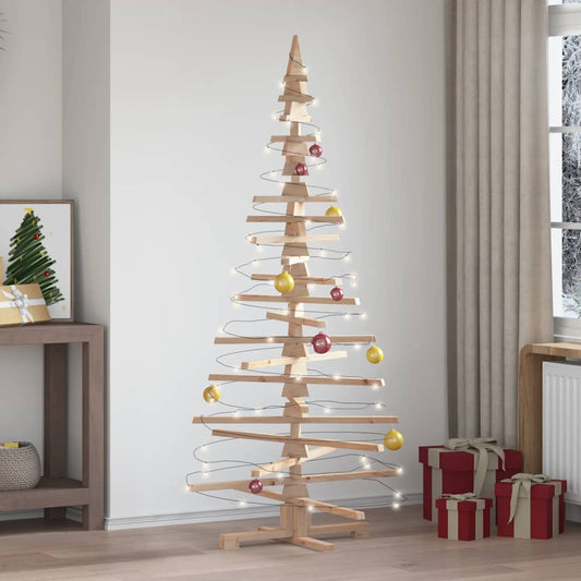 Albero di Natale Decorativo in Legno 180 cm Legno Massello Pino | homemem39