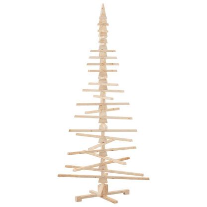 Albero di Natale Decorativo in Legno 210 cm Legno Massello Pino