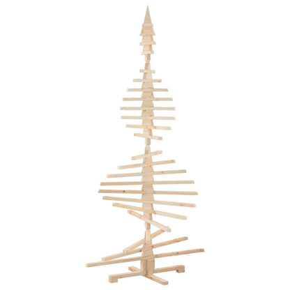 Albero di Natale Decorativo in Legno 210 cm Legno Massello Pino