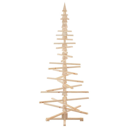 Albero di Natale Decorativo in Legno 210 cm Legno Massello Pino