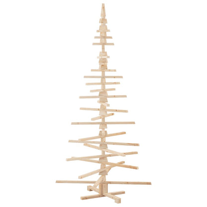 Albero di Natale Decorativo in Legno 210 cm Legno Massello Pino