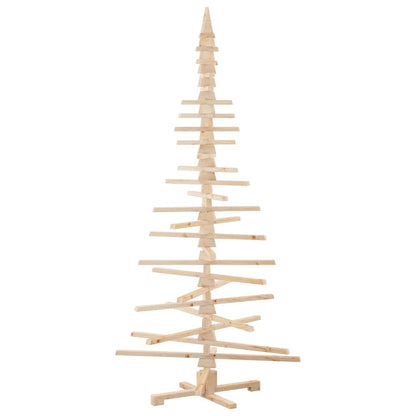 Albero di Natale Decorativo in Legno 210 cm Legno Massello Pino