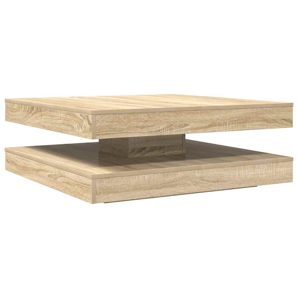 Tavolino da Caffè Girevole a 360 Gradi Sonoma 90x90x34,5 cm | homemem39