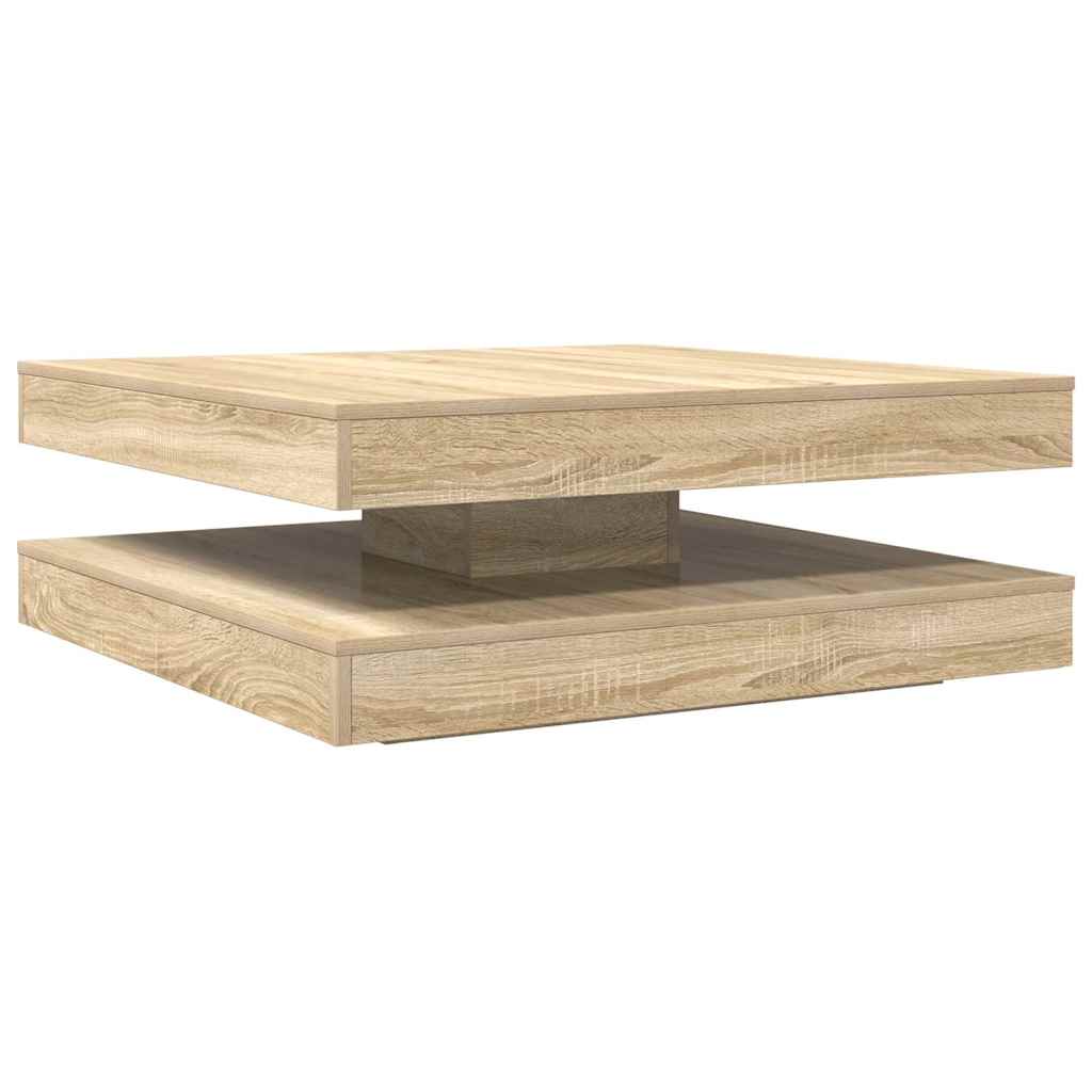 Tavolino da Caffè Girevole a 360 Gradi Sonoma 90x90x34,5 cm | homemem39