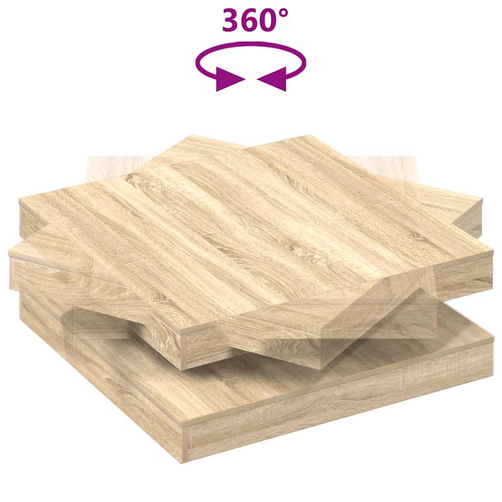 Tavolino da Caffè Girevole a 360 Gradi Sonoma 90x90x34,5 cm | homemem39