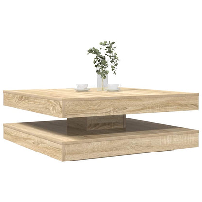 Tavolino da Caffè Girevole a 360 Gradi Sonoma 90x90x34,5 cm | homemem39
