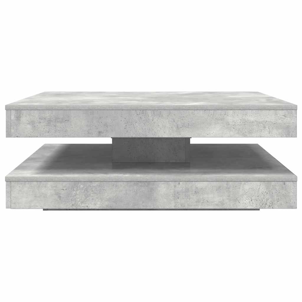 Tavolino da Caffè Girevole a 360 Gradi Grigio 90x90x34,5 cm | homemem39
