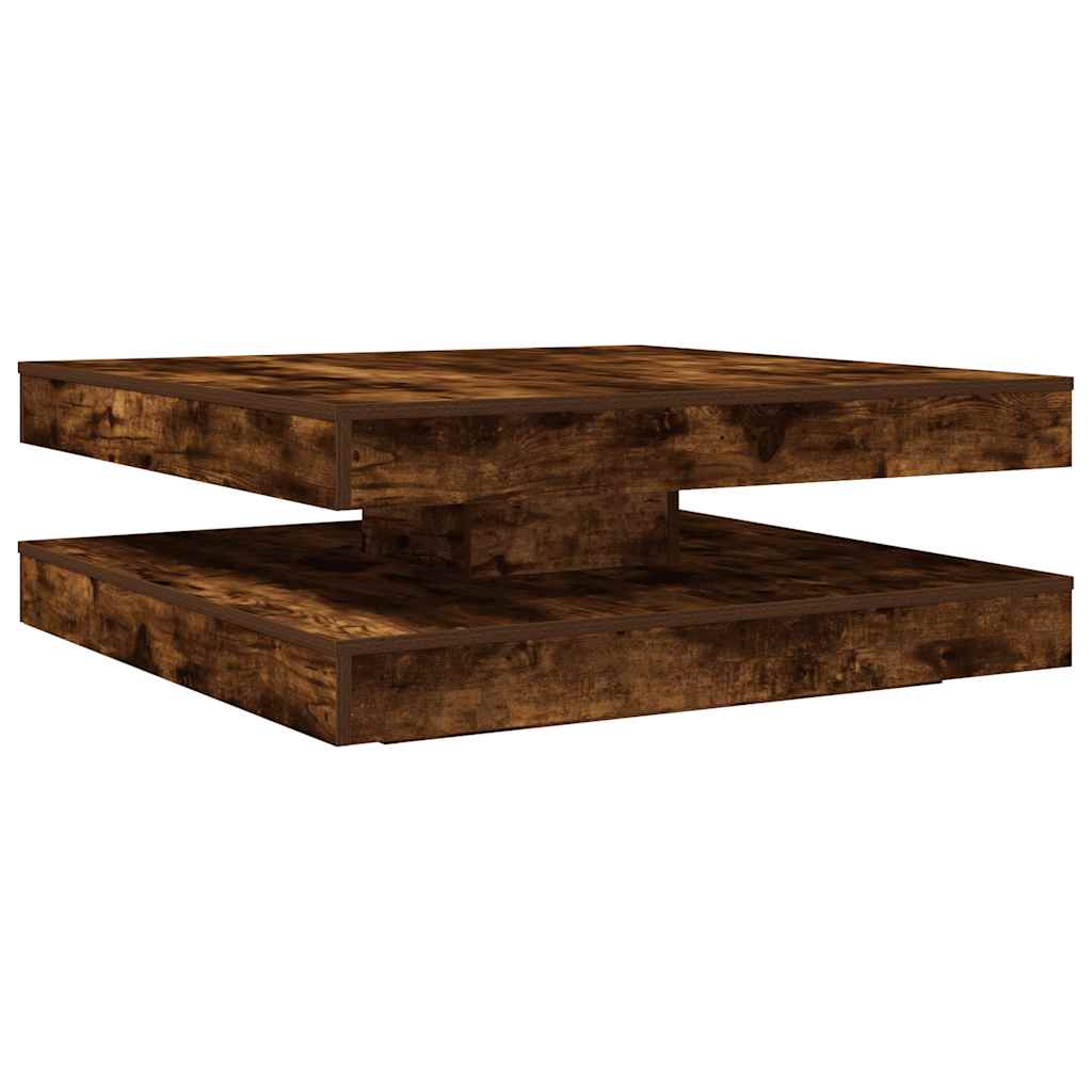 Tavolino da Caffè Girevole a 360 Gradi Rovere 90x90x34,5 cm | homemem39