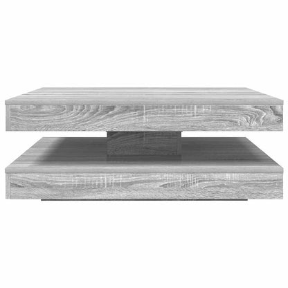 Tavolino da Caffè Girevole a 360 Gradi Grigio 90x90x34,5 cm | homemem39