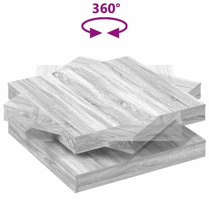 Tavolino da Caffè Girevole a 360 Gradi Grigio 90x90x34,5 cm | homemem39