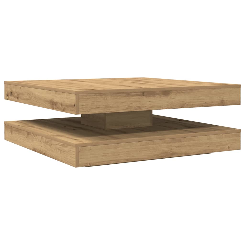 Tavolino da Caffè Girevole a 360 Gradi Artigianale 90x90x34,5cm | homemem39