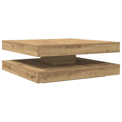 Tavolino da Caffè Girevole a 360 Gradi Artigianale 90x90x34,5cm | homemem39