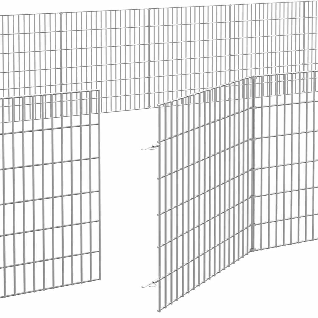 Recinto per Animali Ruspante 24 Pannelli 54x60 cm Ferro Zincato | homemem39