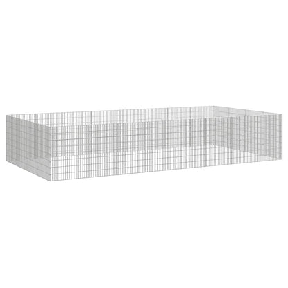 Recinto per Animali Ruspante 24 Pannelli 54x80 cm Ferro Zincato | homemem39