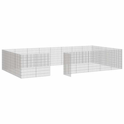 Recinto per Animali Ruspante 24 Pannelli 54x80 cm Ferro Zincato | homemem39