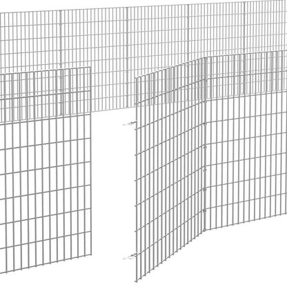 Recinto per Animali Ruspante 48 Pannelli 54x80 cm Ferro Zincato