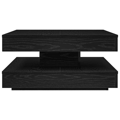 Tavolino da Caffè Girevole a 360 Gradi Nero 70x70x34,5 cm | homemem39