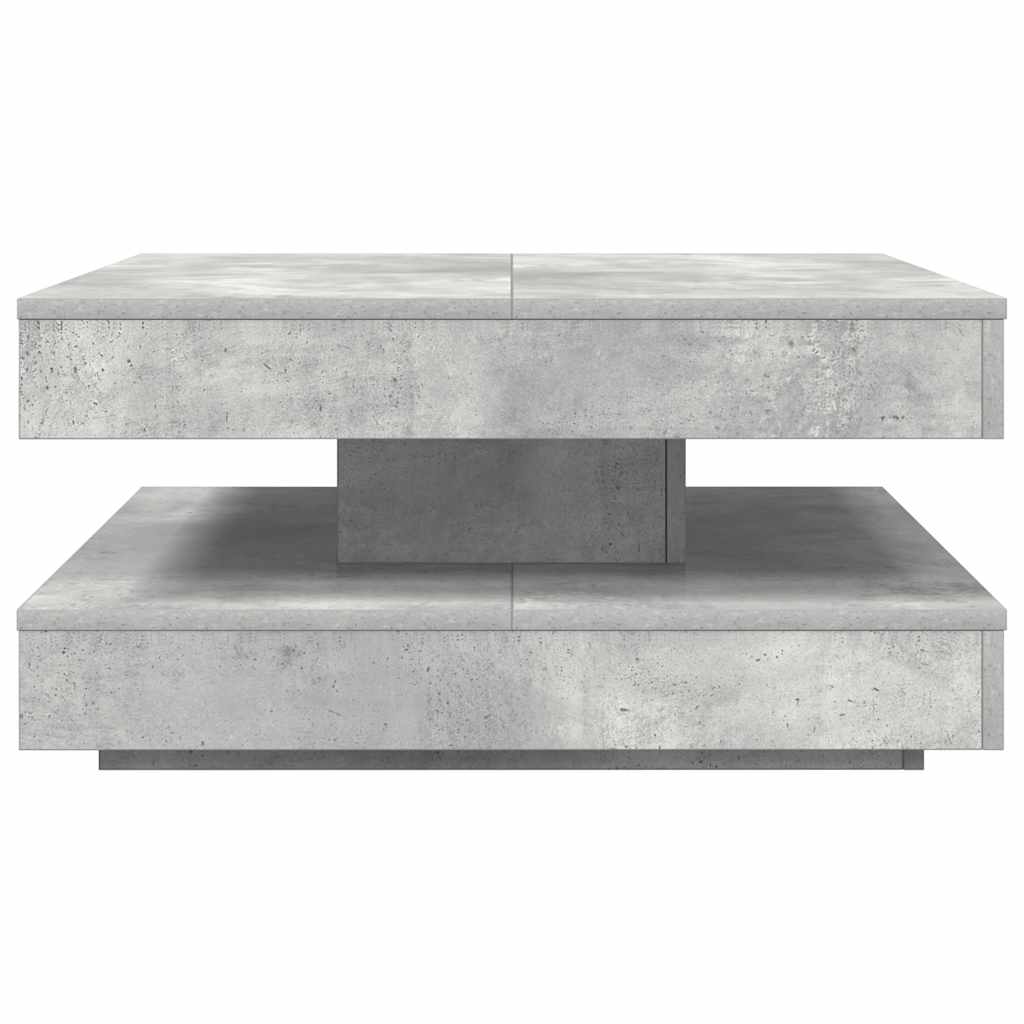 Tavolino da Caffè Girevole a 360 Gradi Grigio 70x70x34,5 cm | homemem39