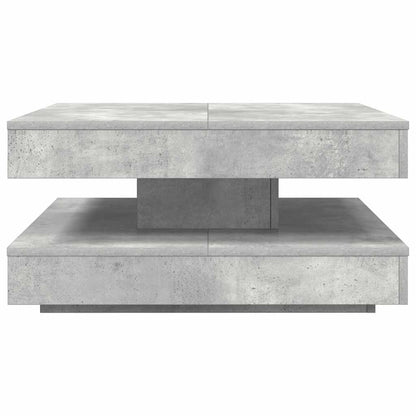 Tavolino da Caffè Girevole a 360 Gradi Grigio 70x70x34,5 cm | homemem39