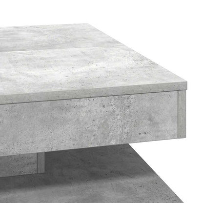 Tavolino da Caffè Girevole a 360 Gradi Grigio 70x70x34,5 cm | homemem39