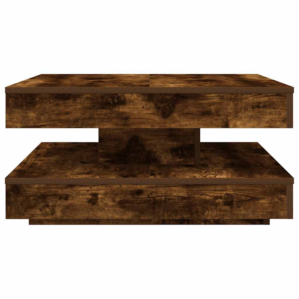 Tavolino da Caffè Girevole a 360 Gradi Rovere 70x70x34,5 cm | homemem39