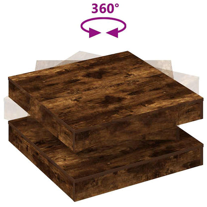 Tavolino da Caffè Girevole a 360 Gradi Rovere 70x70x34,5 cm | homemem39