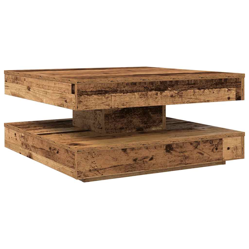 Tavolino da Caffè Girevole a 360 Gradi Antico 70x70x34,5 cm | homemem39