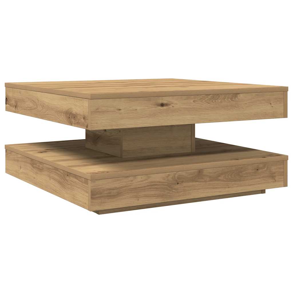 Tavolino da Caffè Girevole a 360 Gradi Artigianale 70x70x34,5cm | homemem39