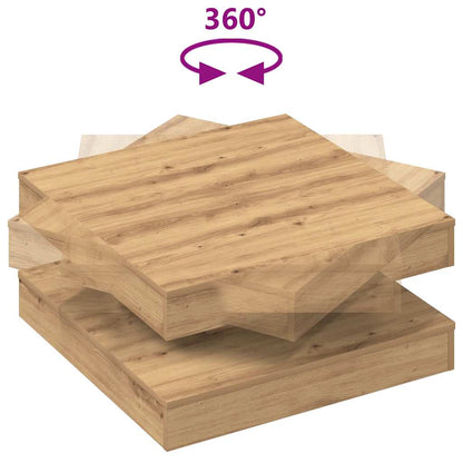 Tavolino da Caffè Girevole a 360 Gradi Artigianale 70x70x34,5cm | homemem39