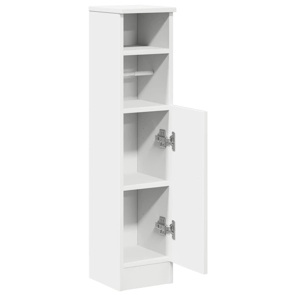 Mobile da Bagno con Portarotolo Bianco 20,5x22x90 cm | homemem39