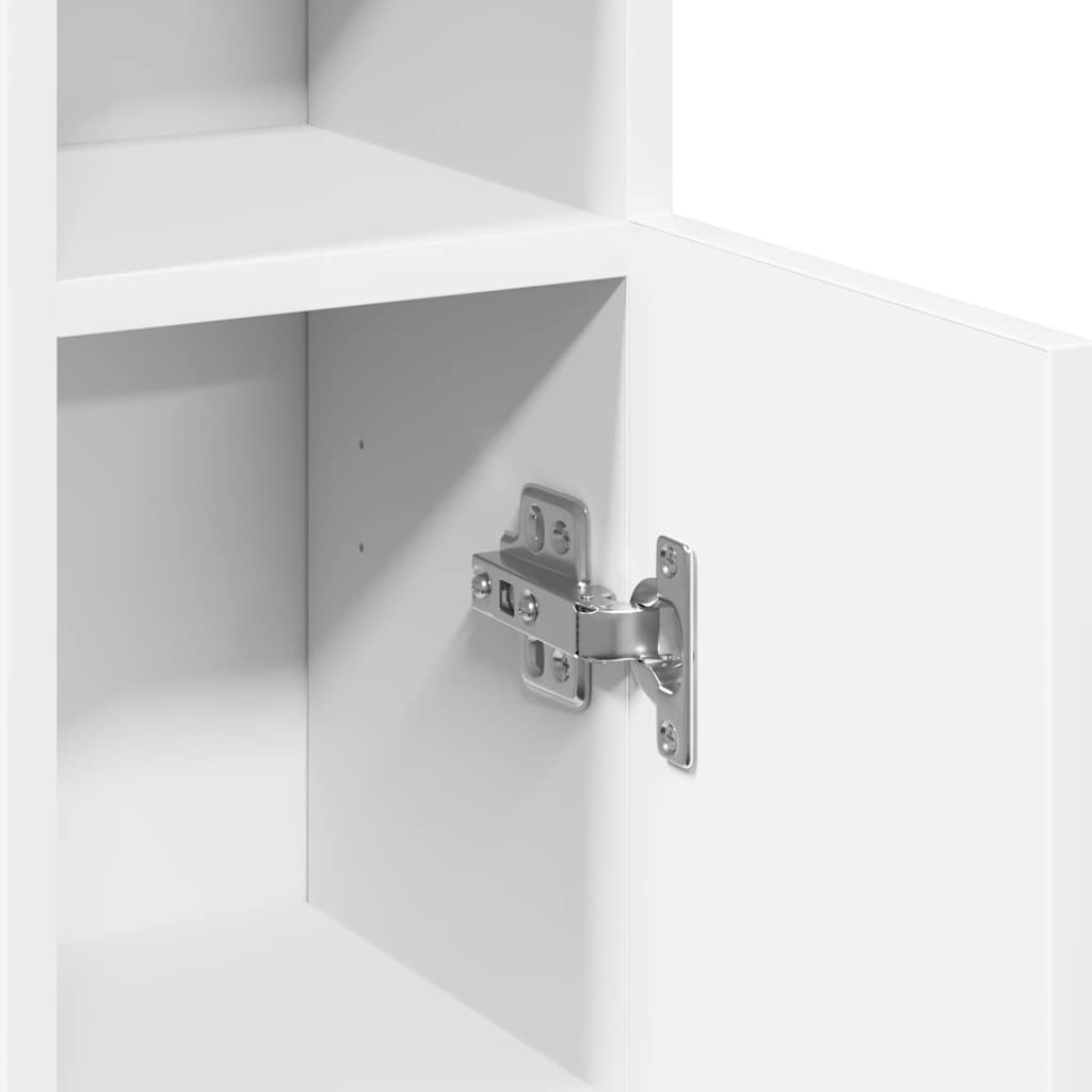Mobile da Bagno con Portarotolo Bianco 20,5x22x90 cm | homemem39