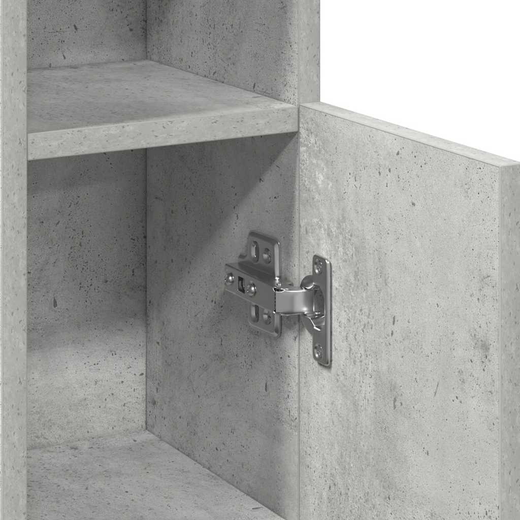 Mobile da Bagno con Portarotolo Grigio Cemento 20,5x22x90 cm | homemem39